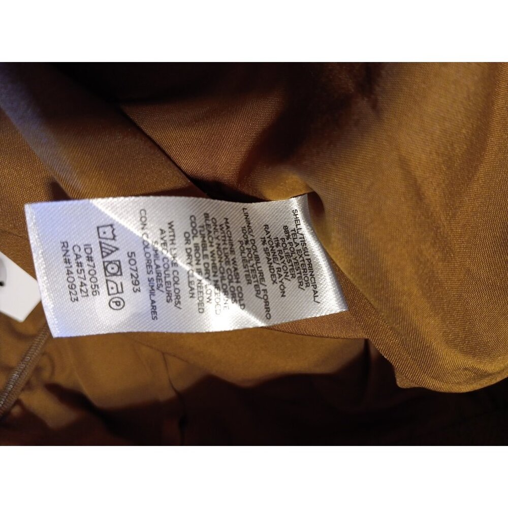 Loft Outlet Mini Skirt Womens 0 Pencil Brown Fleece Lined Office Zip Back NWT - Picture 4 of 7